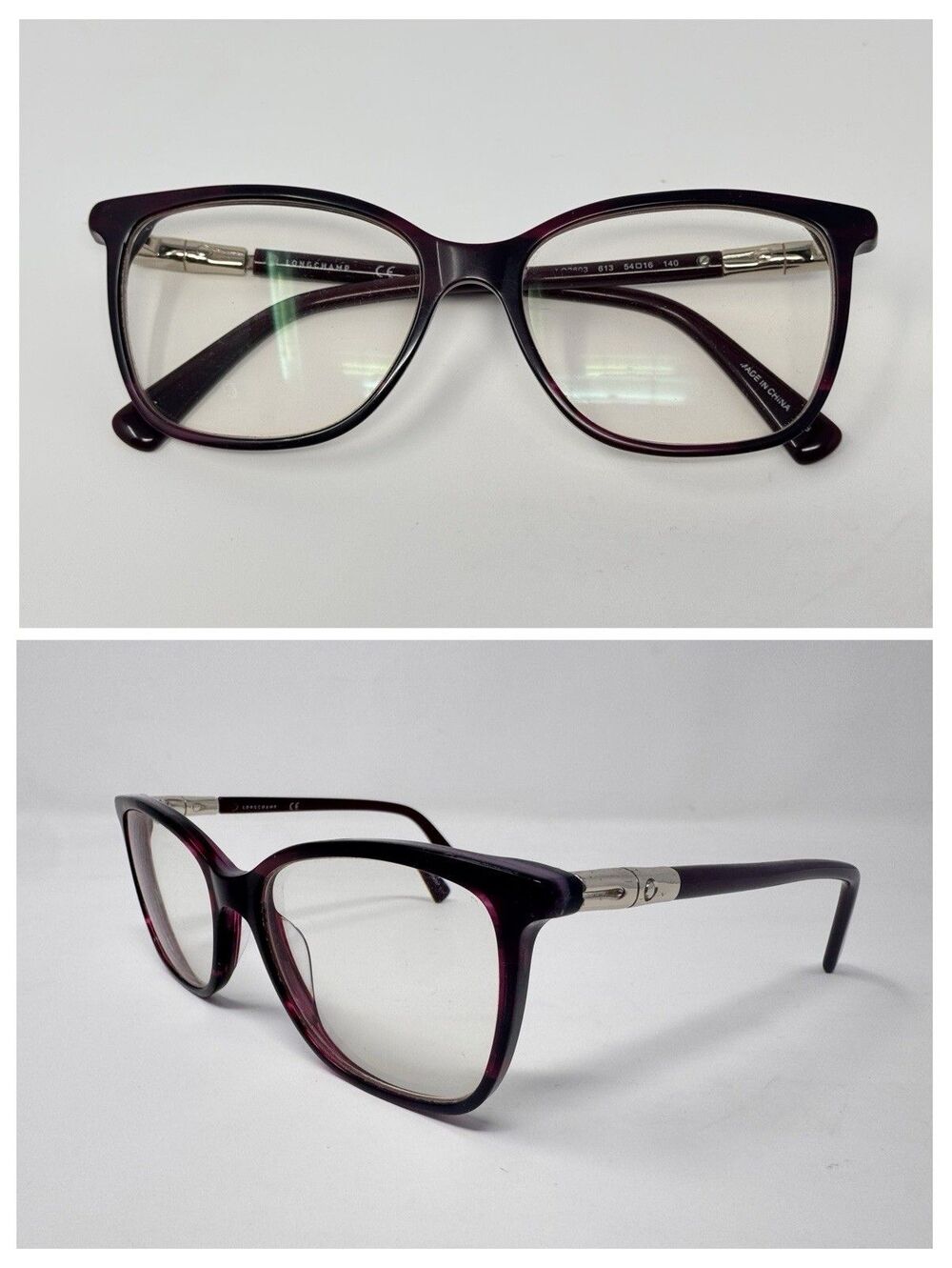 Longchamp LO2603 613 Eyeglass Frames Only 54-16-140 Burgundy Authentic
